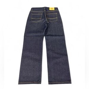 Y2K Beyond The Limit indigo blue Raw Denim baggy jeans